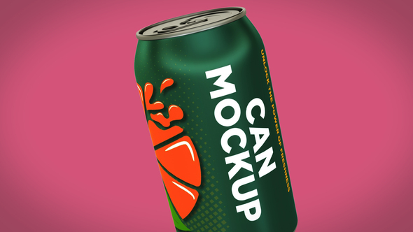 Aluminum Can Mockup Product Promo template preview