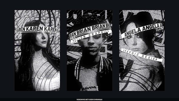 Black Glitch Lines Poster Stories Openers template preview