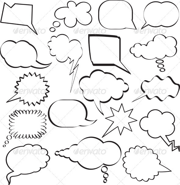 Cartoon Speech Bubbles - Miscellaneous Vectors