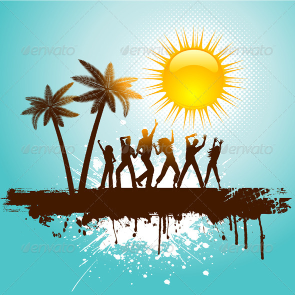 Grunge Tropical Party - People Characters