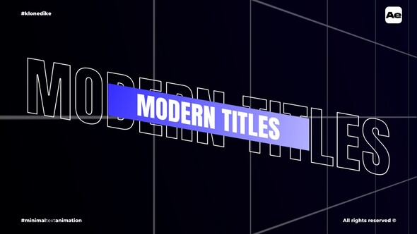 Minimal Text Animation Titles template preview