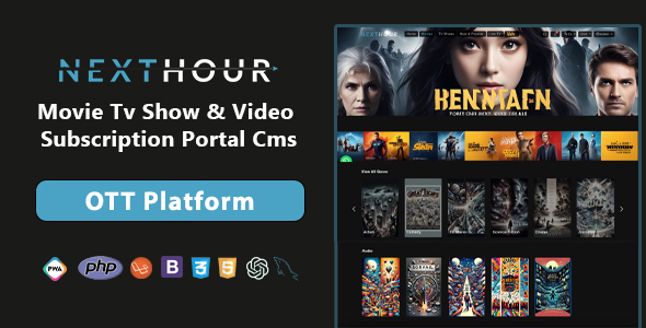 Next Hour Movie Tv Show Video Subscription Portal Cms by