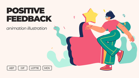 Positive Feedback - Animation Illustration Elements template preview