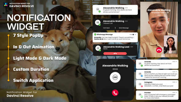 Notification Widget Davinci Resolve, DaVinci Resolve Templates | VideoHive