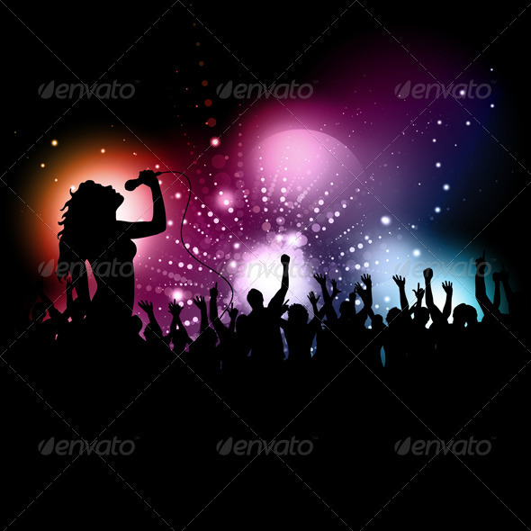 Female singer performing - People Characters
