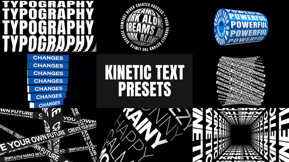 Kinetic Text Animations Pack Titles template preview