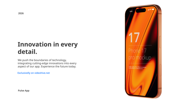 Phone 17 Pro App Presentation Mockup Product Promo template preview