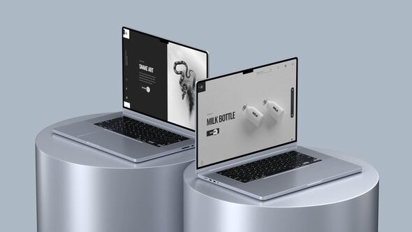 Light Laptop Mockups - 4K UltraHD Product Promo template preview