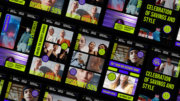 Black Friday Promotion Story Elements template preview