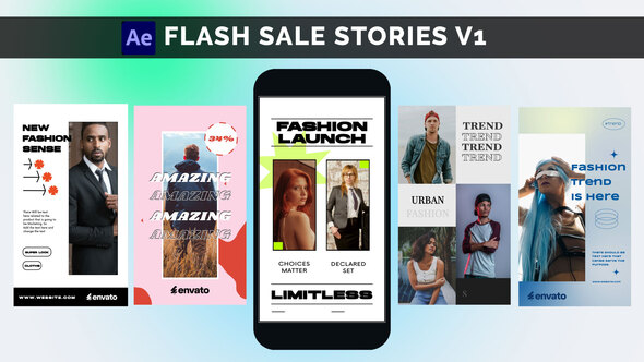 Fashion Sale Stories V1 - Marketing broadcast-packages template preview