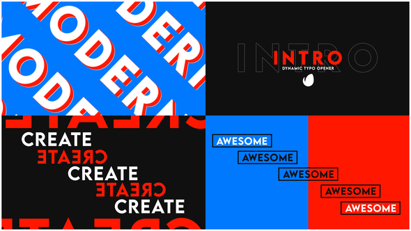 Dynamic Typo Opener - Bold Typography Promo Openers template preview