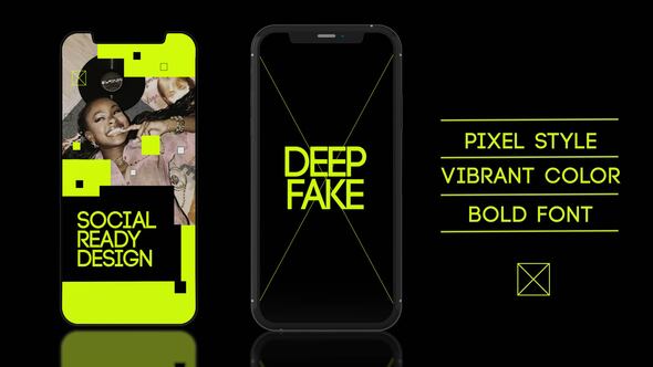 Deep Fake – Glitchy Pixel Trailer | After Effects Event & Social Media Opener Openers template preview