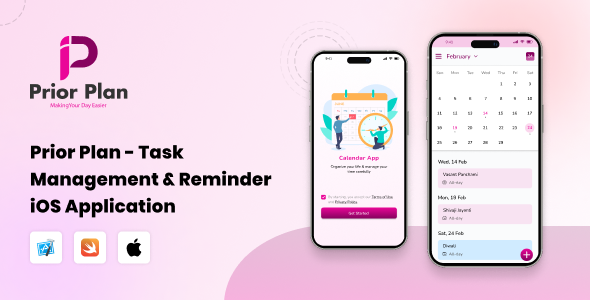 Prior Plan – Task Management & Reminder iOS Application Nulled