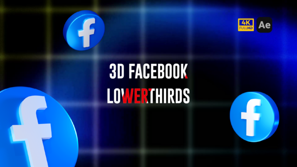 3D Facebook Like Banner Elements template preview