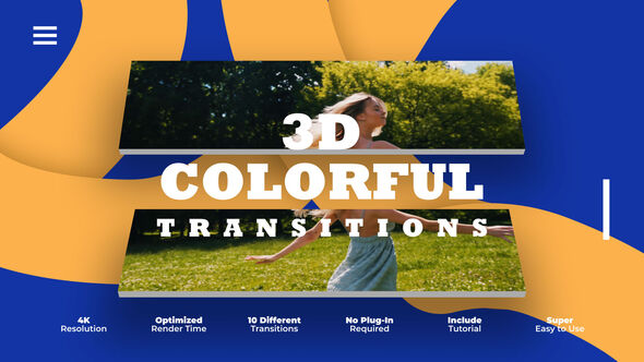 3D Colorful Transitions Elements template preview