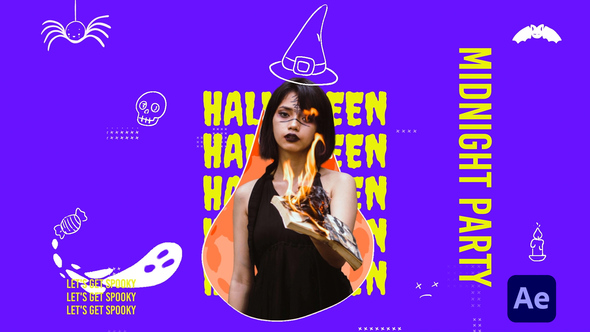 Spooky Doodle Halloween Intro Openers template preview