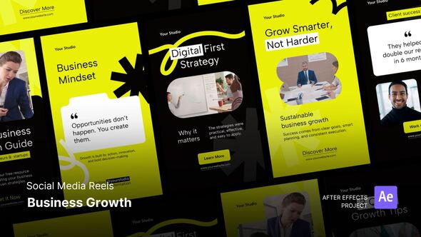 Reels - Business Growth After Effects Project Files Product Promo template preview