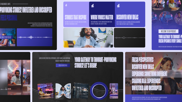 Podcast Visualizer Pack Video Displays template preview