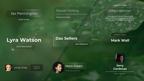 Modern Glass Lower Thirds Elements template preview