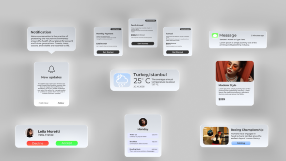 Notifications Elements template preview