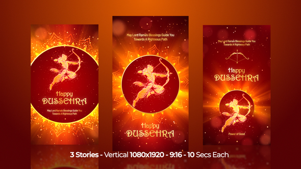 Dussehra Instagram Stories Openers template preview