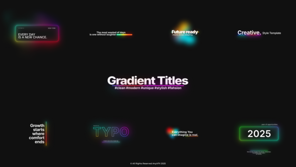 Gradient Titles Titles template preview