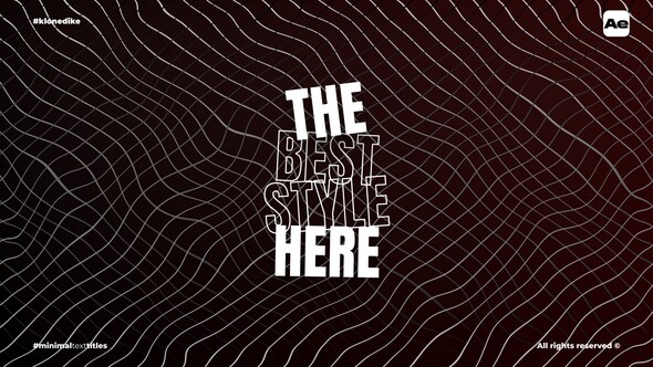 Minimal Text Titles Titles template preview