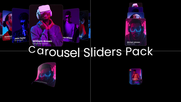 Carousel Slides Animation Pack Video Displays template preview