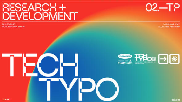 Tech Typography Titles template preview