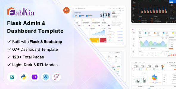 Fabkin - Flask Admin & Dashboard Template by Pixel-Eyez | ThemeForest