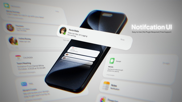 Notification UI Kit Titles template preview