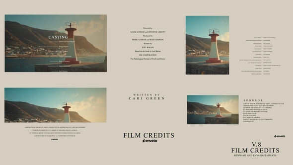 Film Credits V.8 Titles template preview