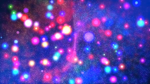 Background Motion Graphics Animated Colorful Particle