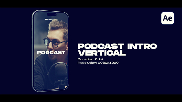Vertical Podcast Intro Openers template preview