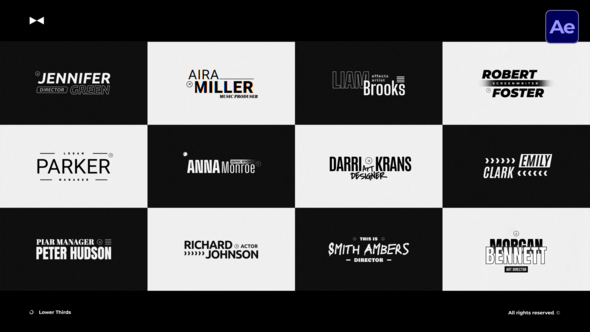Lower Thirds Different  AE Titles template preview