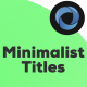 Minimalist Titles - VideoHive Item for Sale