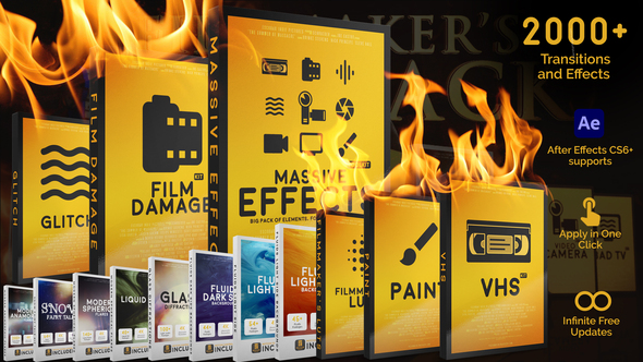 Massive Vertical Effects Pack Elements template preview