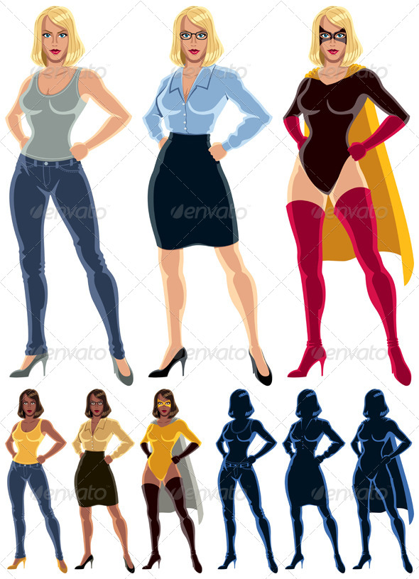 Superheroine Transformation - People Characters