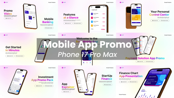 Mobile App Promo | Phone 17 Pro Max Product Promo template preview