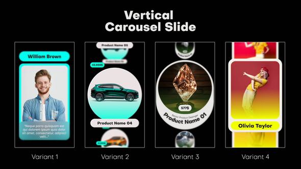 Vertical Carousel Slide Openers template preview