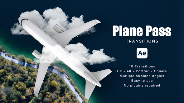 Plane Pass Transitions Elements template preview