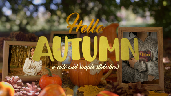 Hello Autumn Memories Slideshow Openers template preview