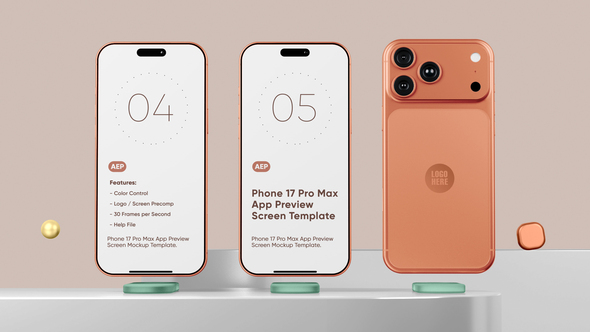 Phone 17 Pro App Preview Screen Template Product Promo template preview