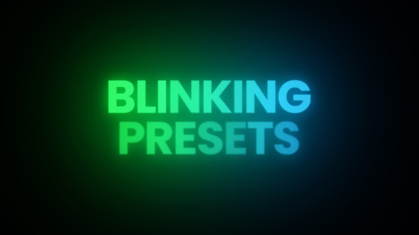 Blinking Presets Titles template preview
