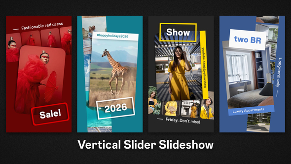 Vertical Slider Slideshow Product Promo template preview