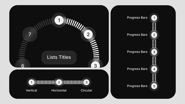 Step Progress Bars - Lists & Checklists Infographics template preview
