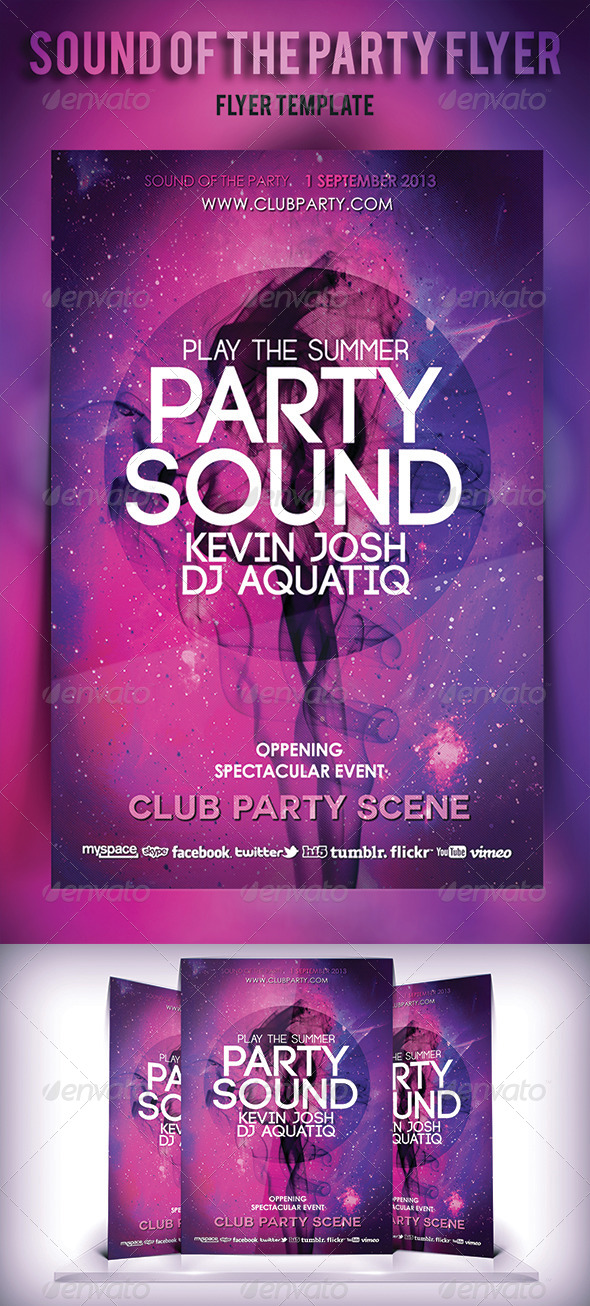 Sound of The Party Flyer - Print Templates