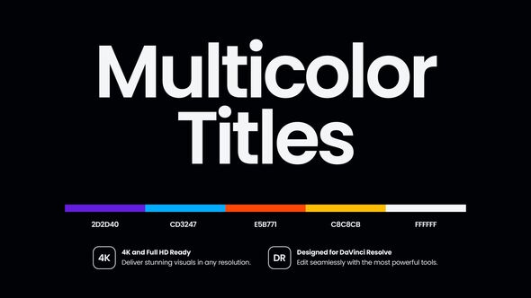 Multicolor Titles Titles template preview