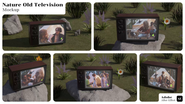 Nature Old Television Mockup Product Promo template preview