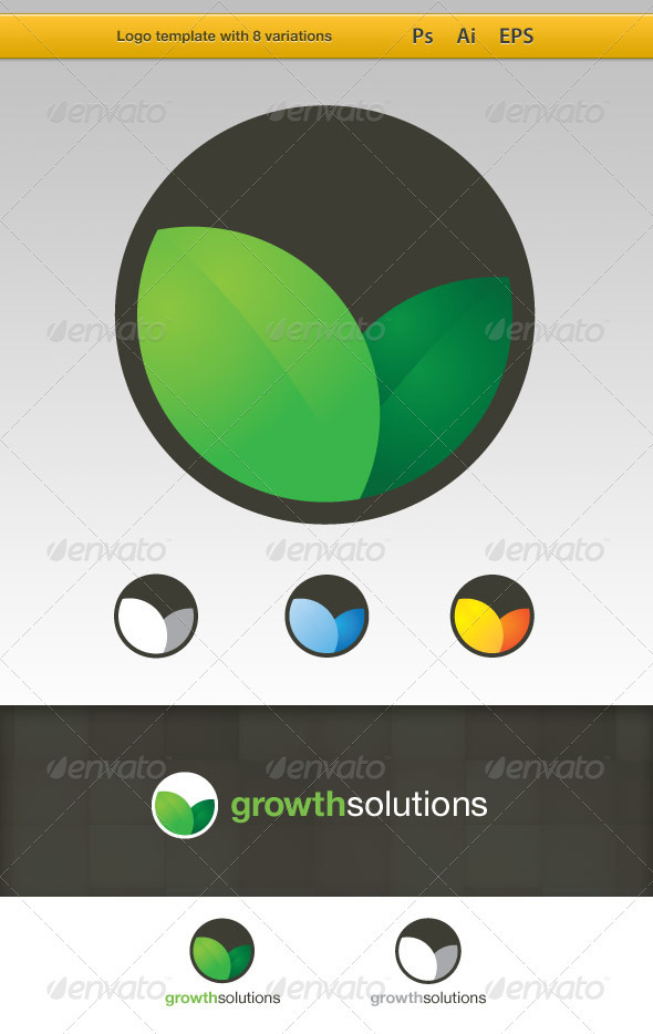 GrowthSolutions Eco Logo Template - Nature Logo Templates